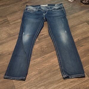 BKE Dark Blue Ankle Jeans